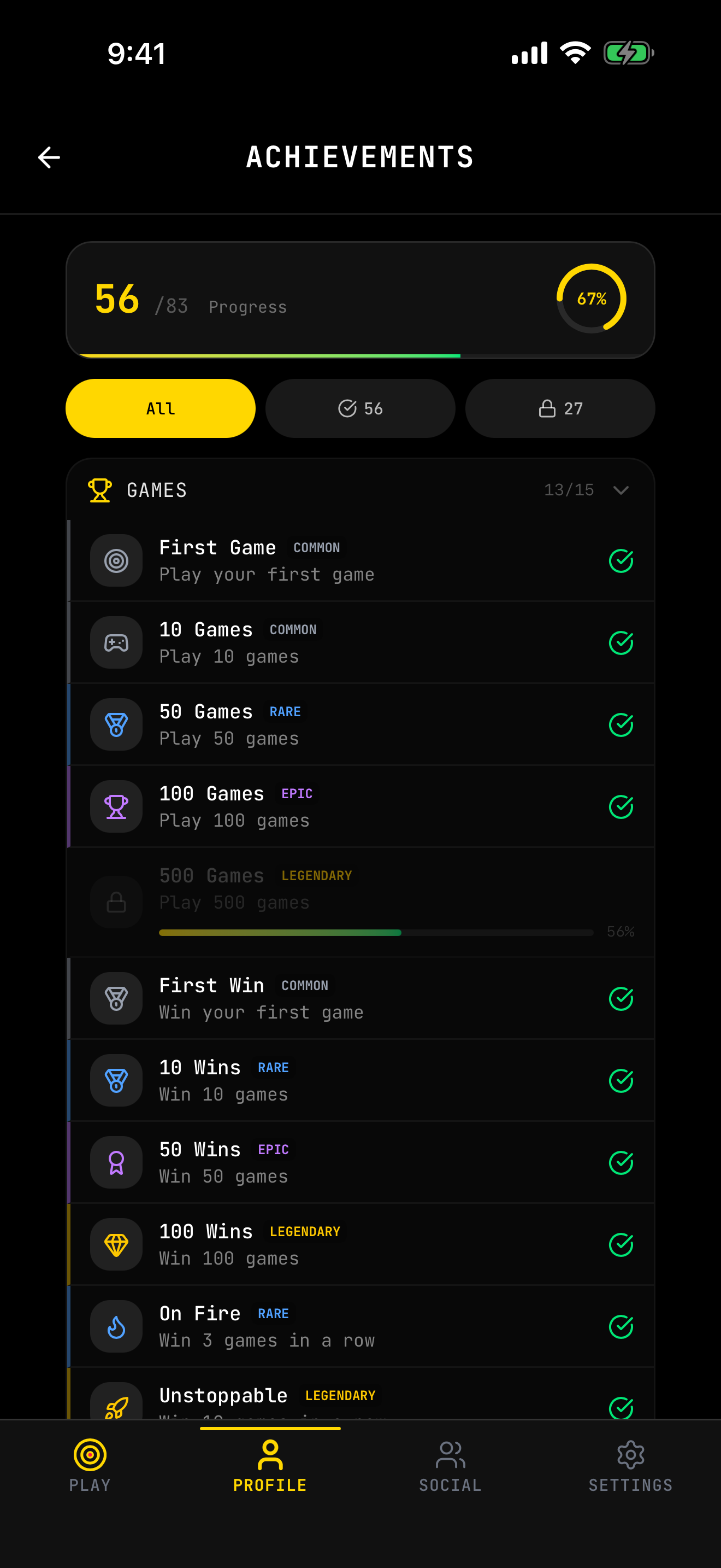 Succès Tungsten Darts sur iPhone
